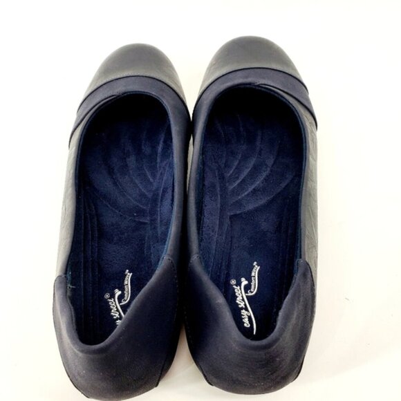 Tuscany by Easy Street Women's 9.5WW Comfort Wave Navy Blue Slip-on Flat - Picture 8 of 9